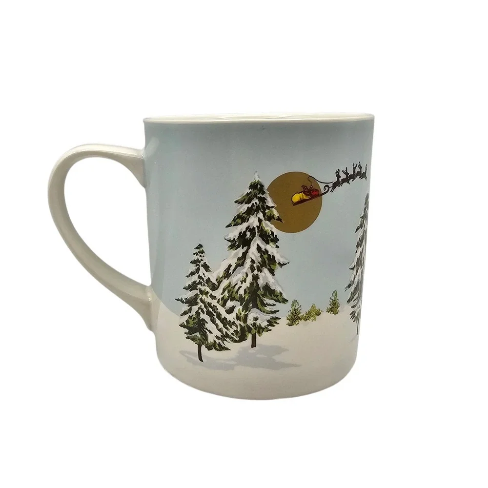 Set‎ of 4 Santa by Williams Sonoma Christmas Reindeer Sleigh Moon Mug